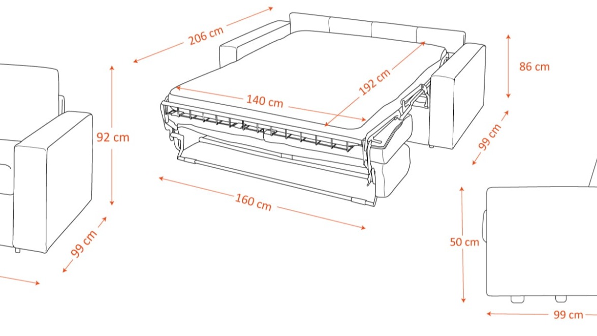 sofa bed for 2 persons