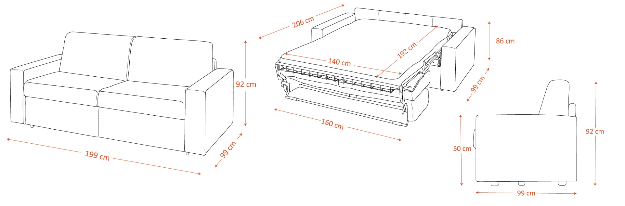 sofa bed for 2 person