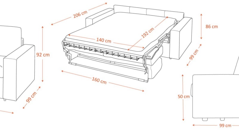 sofa bed for 2 person