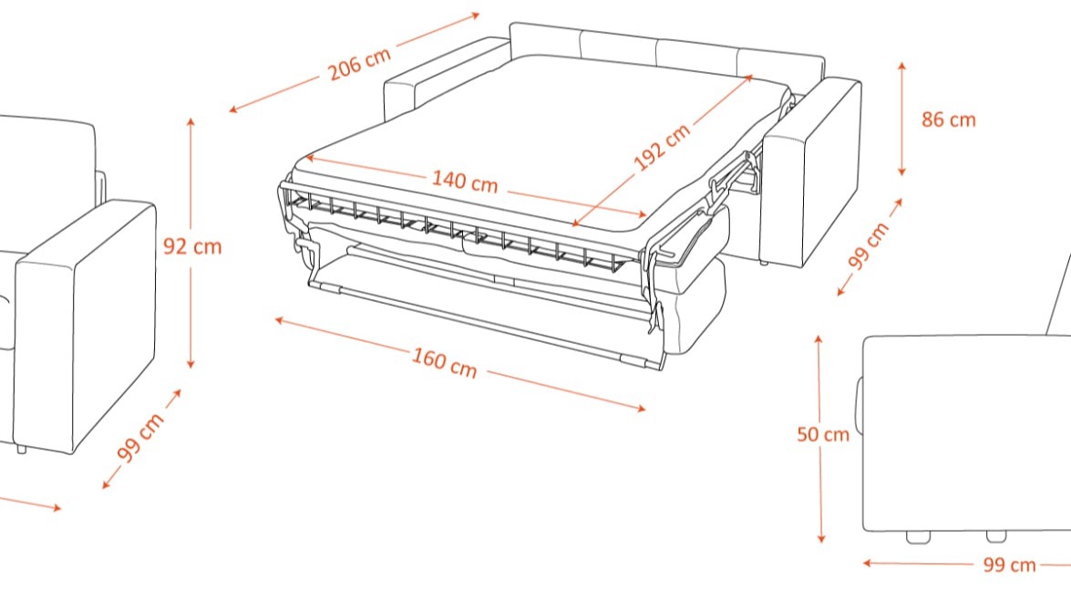 sofa bed for 2 person